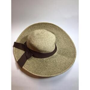 Florentino Women's Sun Hat Braided Paper Straw, Natural Color, Made in Italy